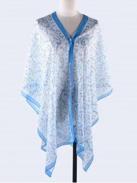 Reversible Pearl Chiffon Top with Floral Print